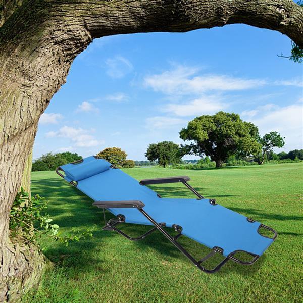 Portable Folding Dual-use Lounge Chair Blue