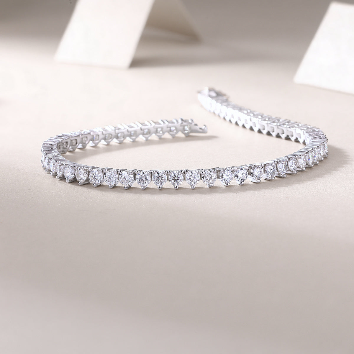 Mark Mosan Diamond Silver Bracelet