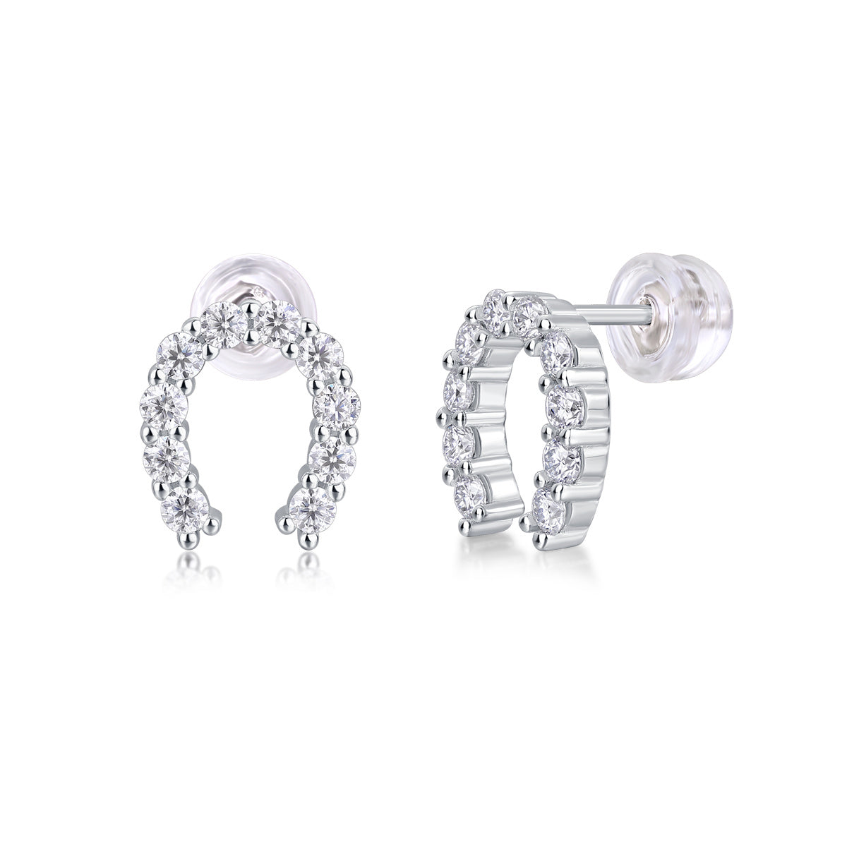 Keep Happiness Moissanite Stud Earrings