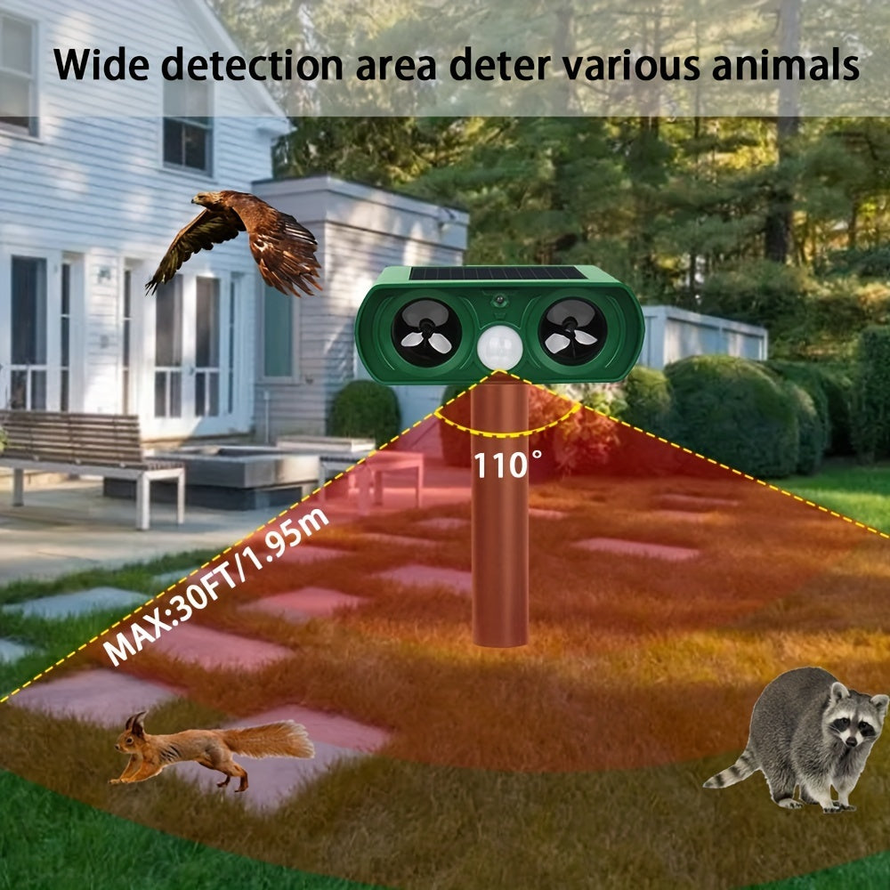 Solar Ultrasonic Animal Repellent Device