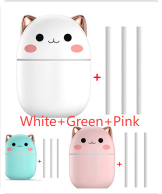 Cute Cat USB Air Humidifier with LED Mist