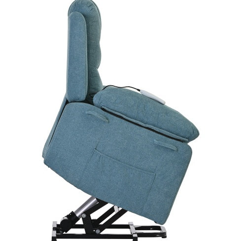 Power Lift Massage Recliner Chair Blue