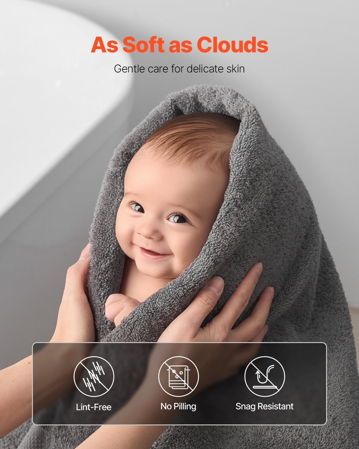 6-teiliges Handtuchset aus 600 g/m² Baumwolle