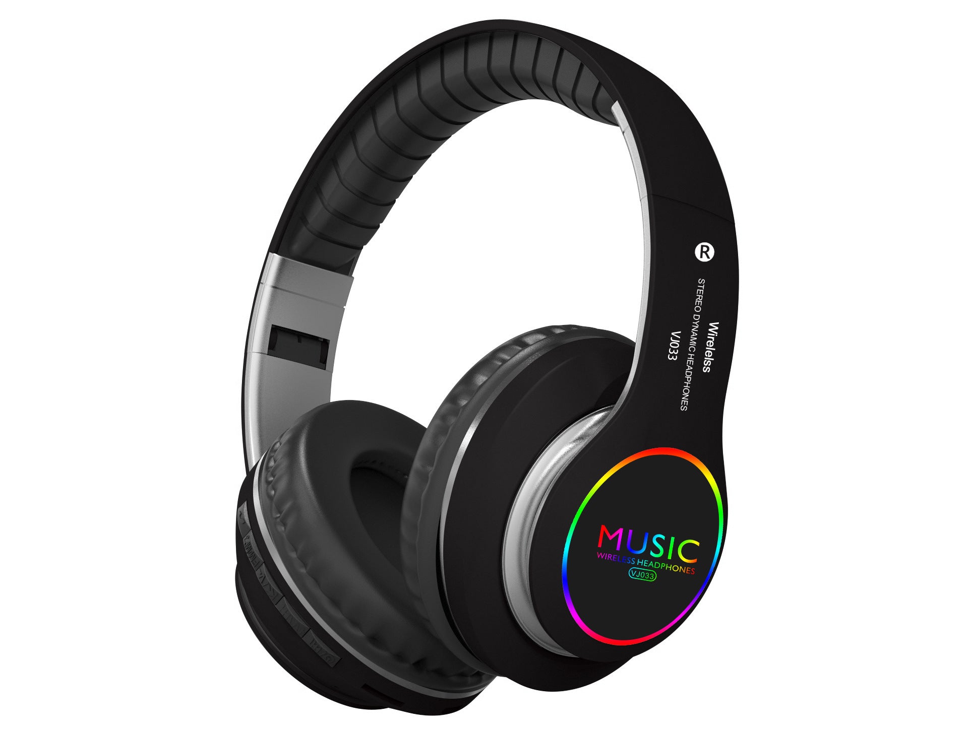 Faltbarer, kabelloser Over-Ear-Sportkopfhörer mit LED