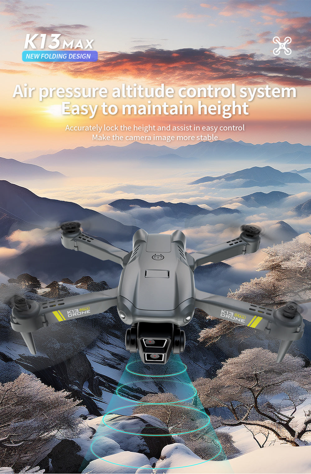 K13 Foldable Smart Camera Drone