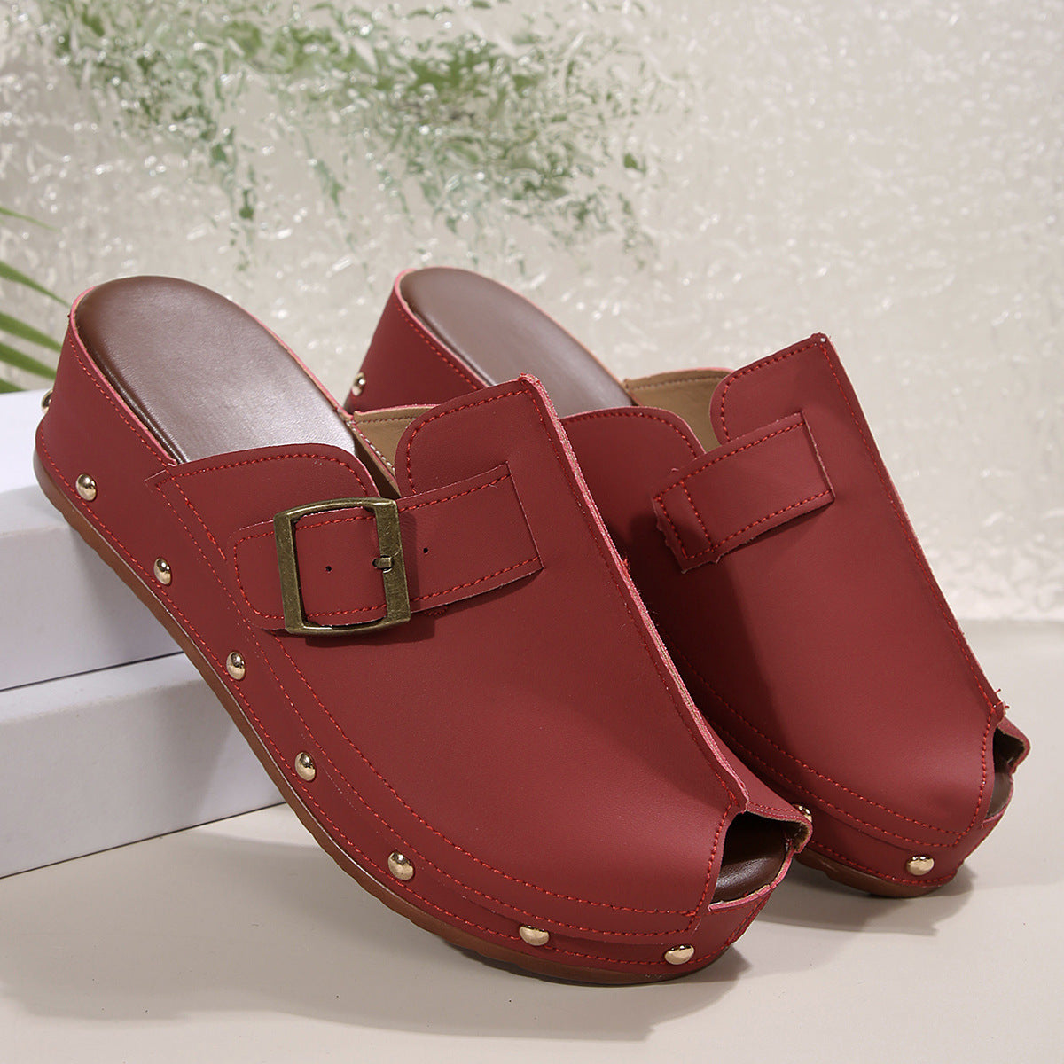 Fischmaul-Keilsandalen für Damen