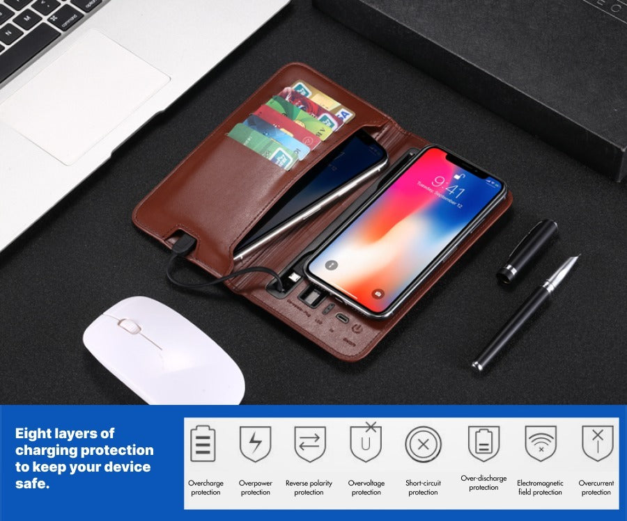Charging Wallet with Built-In Power Bank