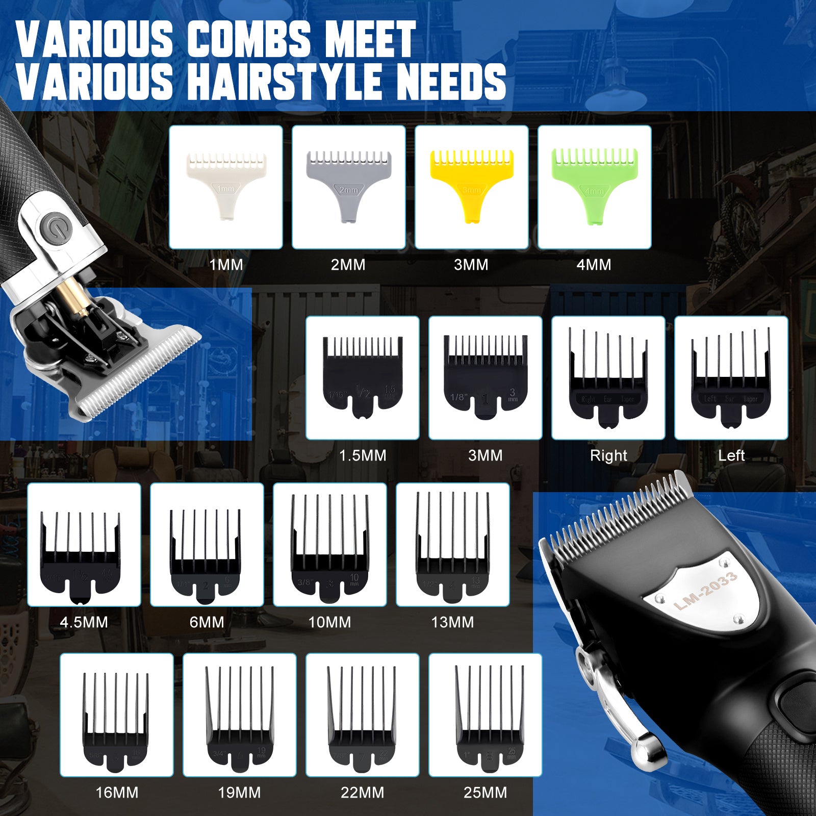 Professional Cordless Hair & Beard Clippers