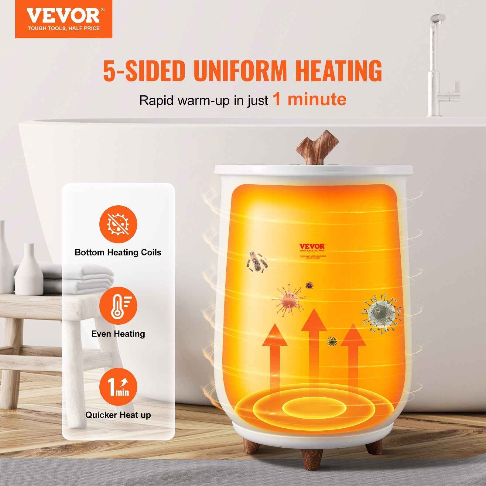 VEVOR 20L Towel Warmer Bucket