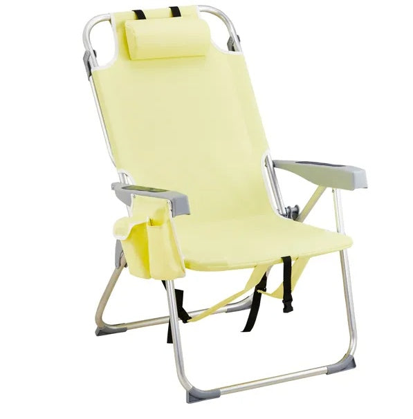 Heightened Yellow Oxford Beach Chair