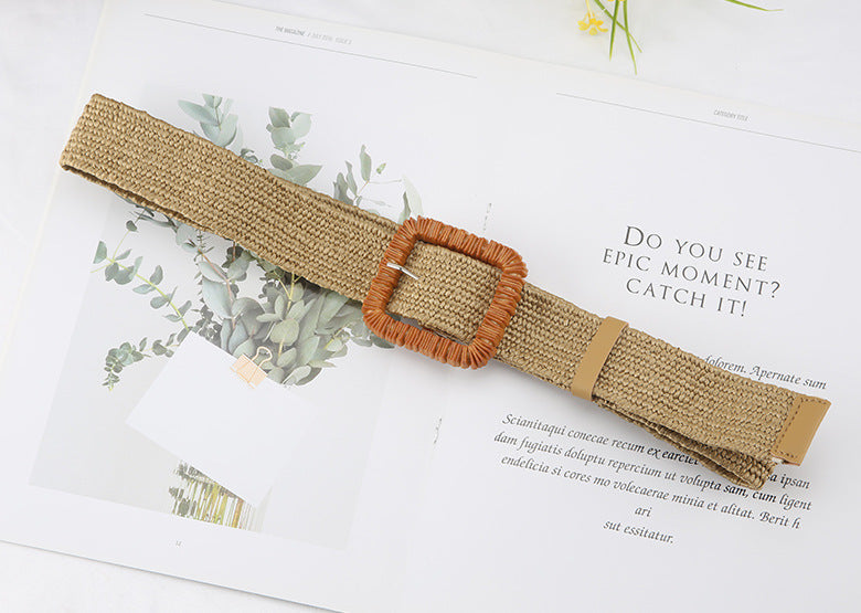 Cotton Linen Wide Girdle Waist Belt