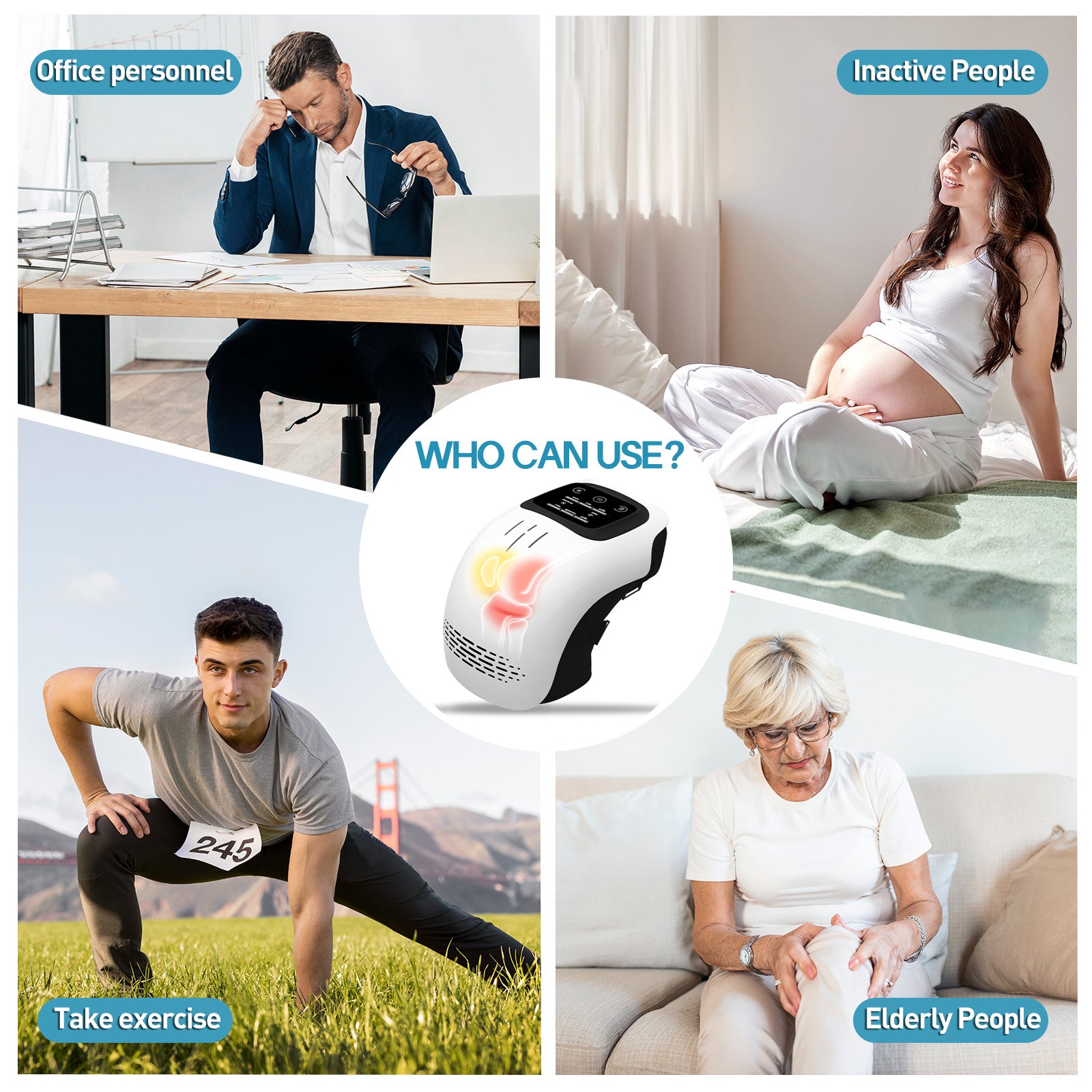 Knee Massager for Pain Relief & Recovery