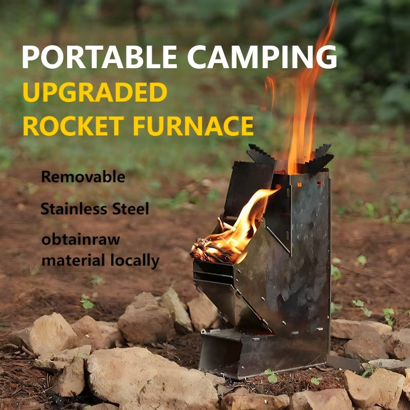 Portable Foldable Rocket Stove for Camping