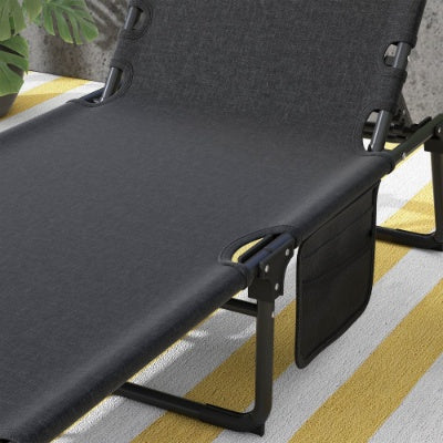 Outsunny Adjustable Folding Chaise Lounge