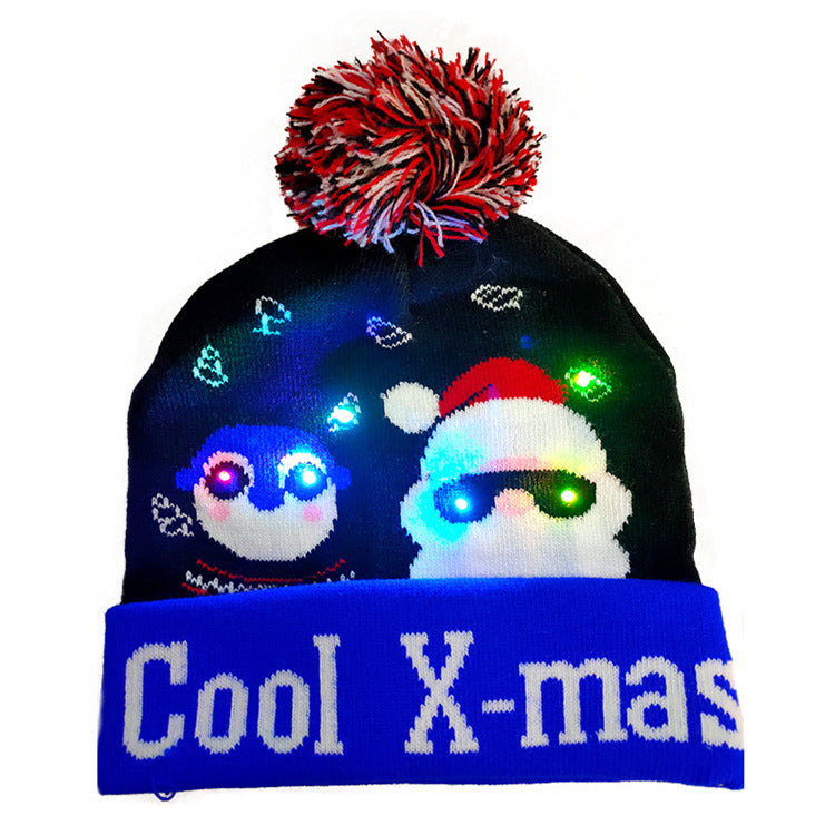 LED Light-Up Christmas Beanie