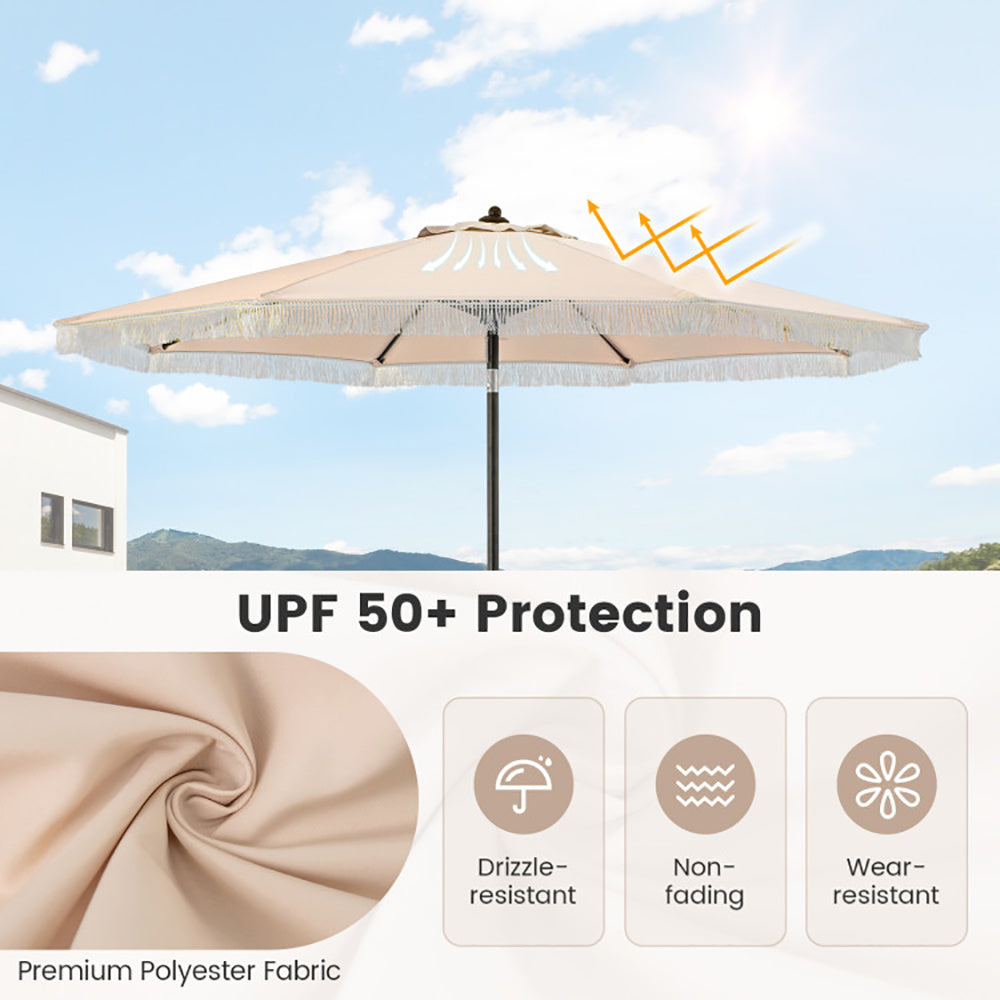 9 FT Sun-Protective Patio Umbrella