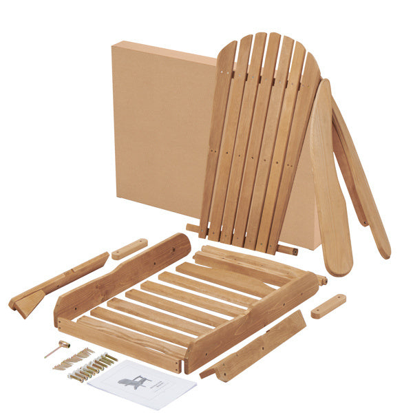 Klappbares Strandstuhl-Set aus Holz für den Außenbereich