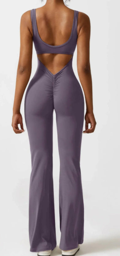Nahtloser hohler Yoga-Bodysuit für Damen