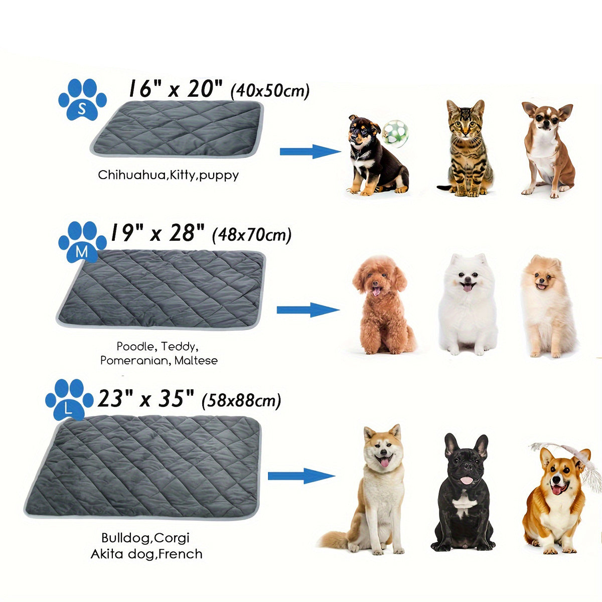 Thermal Non-Slip Pet Bed Mat