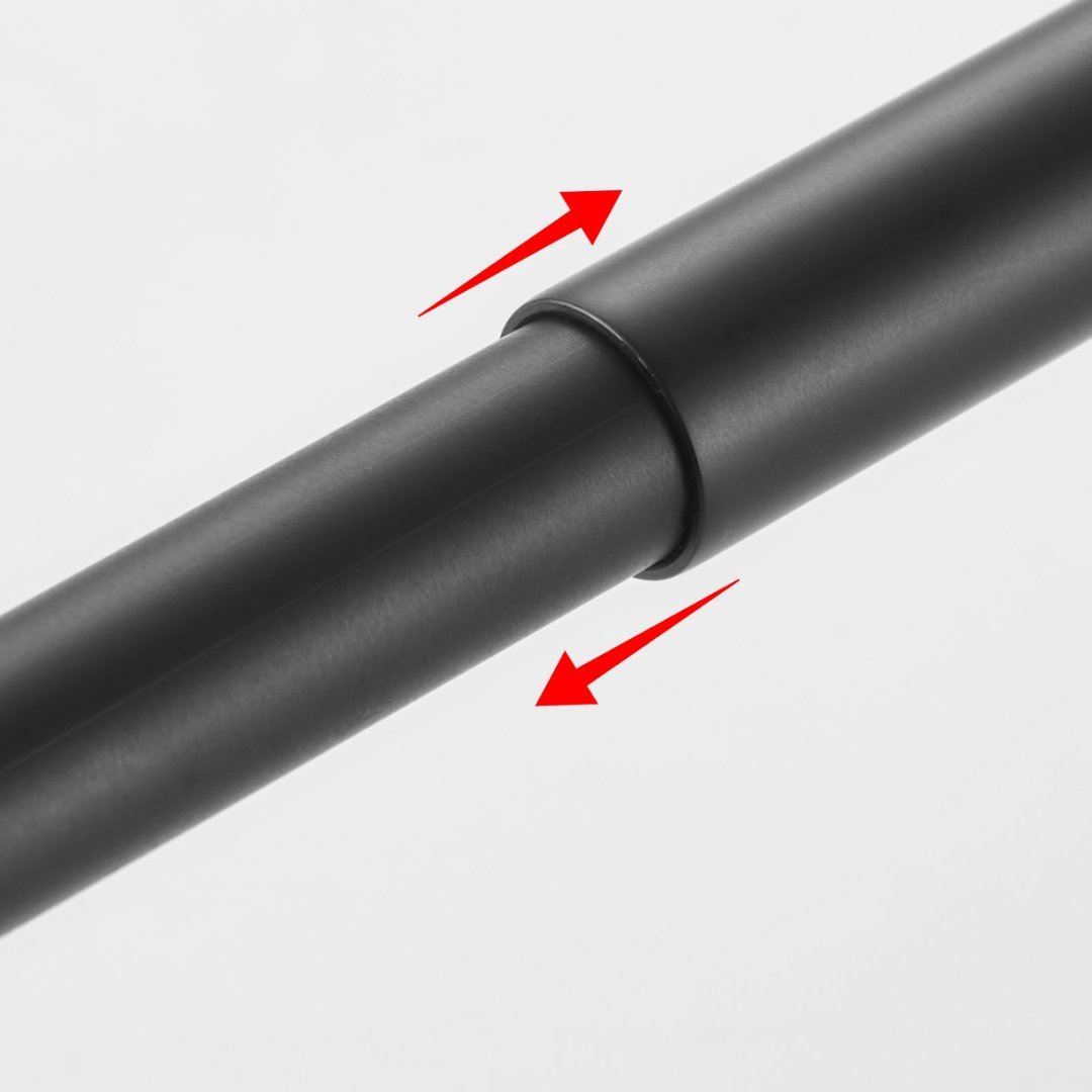 Verstellbarer Handtuchhalter in Mattschwarz, 40,6–68,6 cm