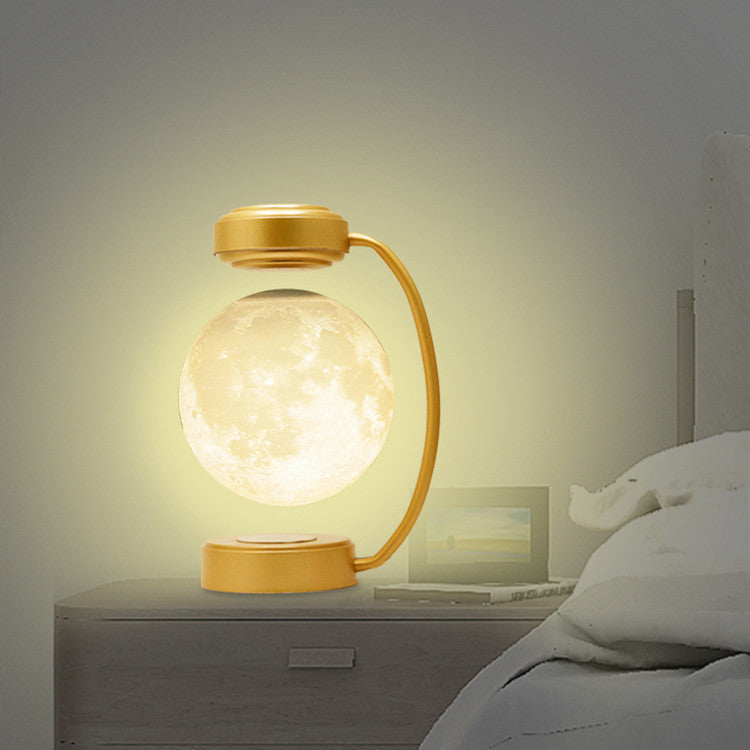 Lampe LED 3D en forme de lune en lévitation