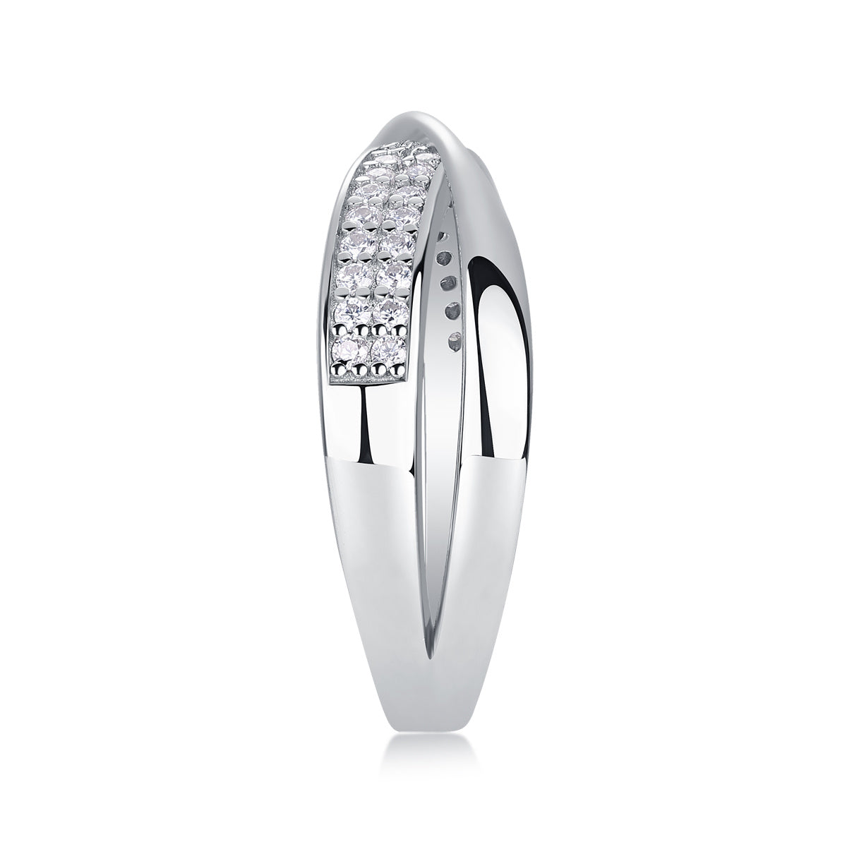 Wrap-Around Moissanite Silver Ring Set
