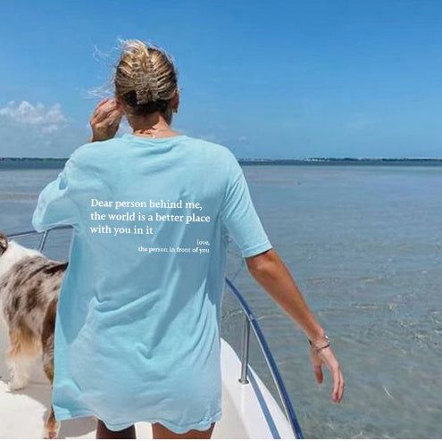 Women’s Letter Print Slogan Tee