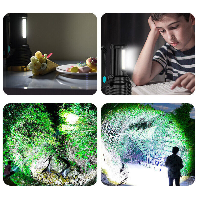 Wiederaufladbare LED-Taschenlampe, Suchscheinwerfer mit 8 Modi