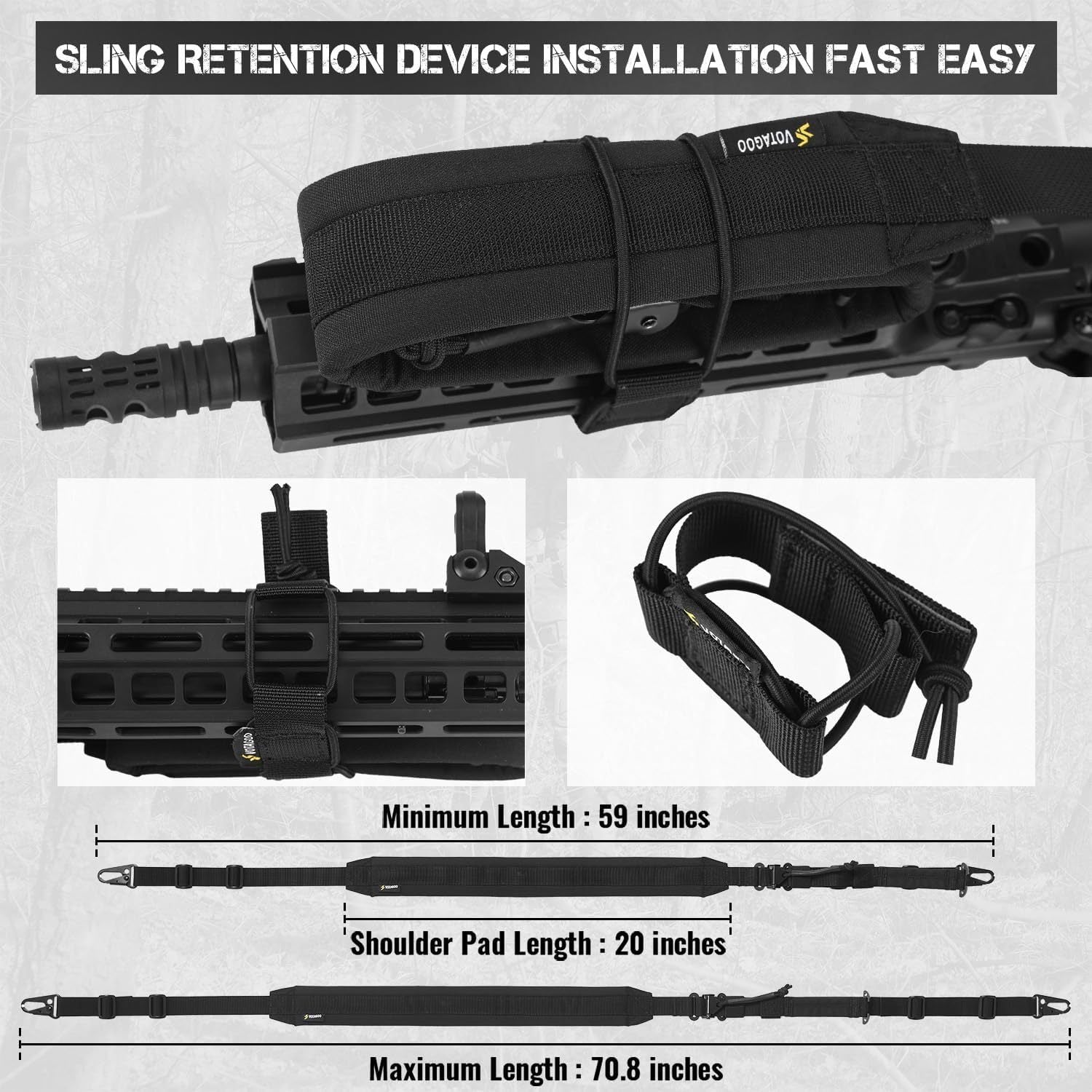 QD 2-Point Quick Adjust Rifle Sling