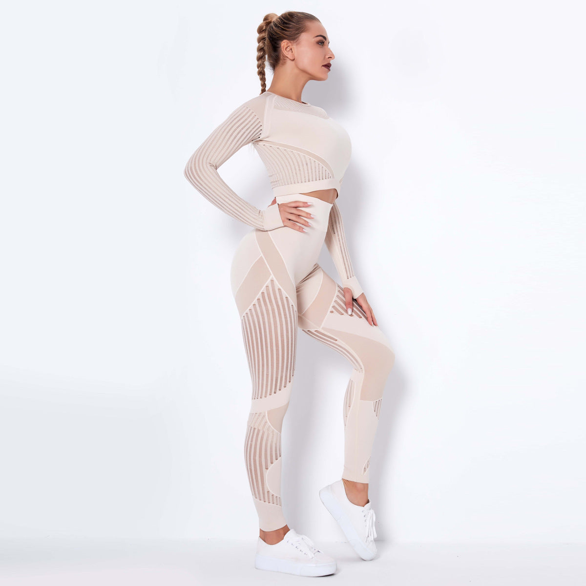 Seamless Yoga Long-Sleeved Suit