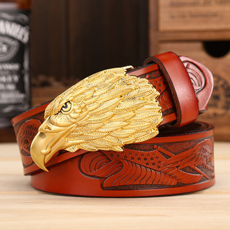 Men’s Eagle Buckle Leather Belt