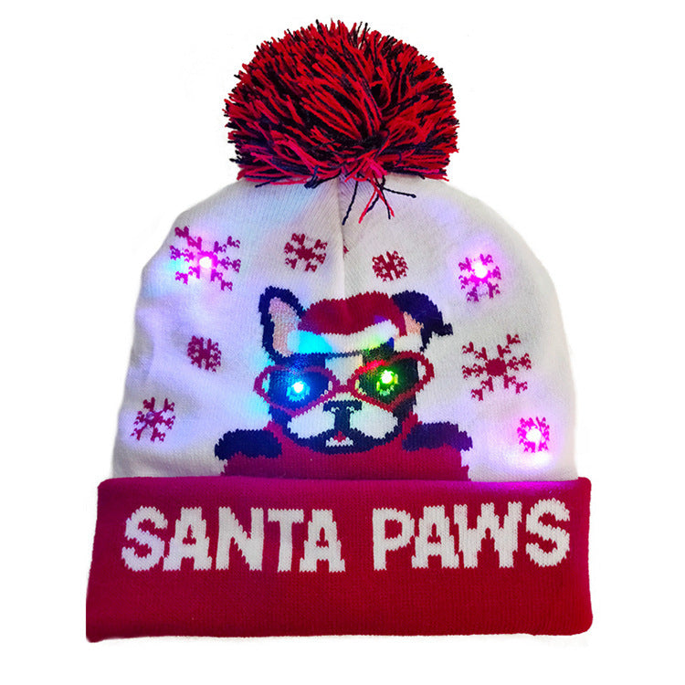 LED Light-Up Christmas Beanie