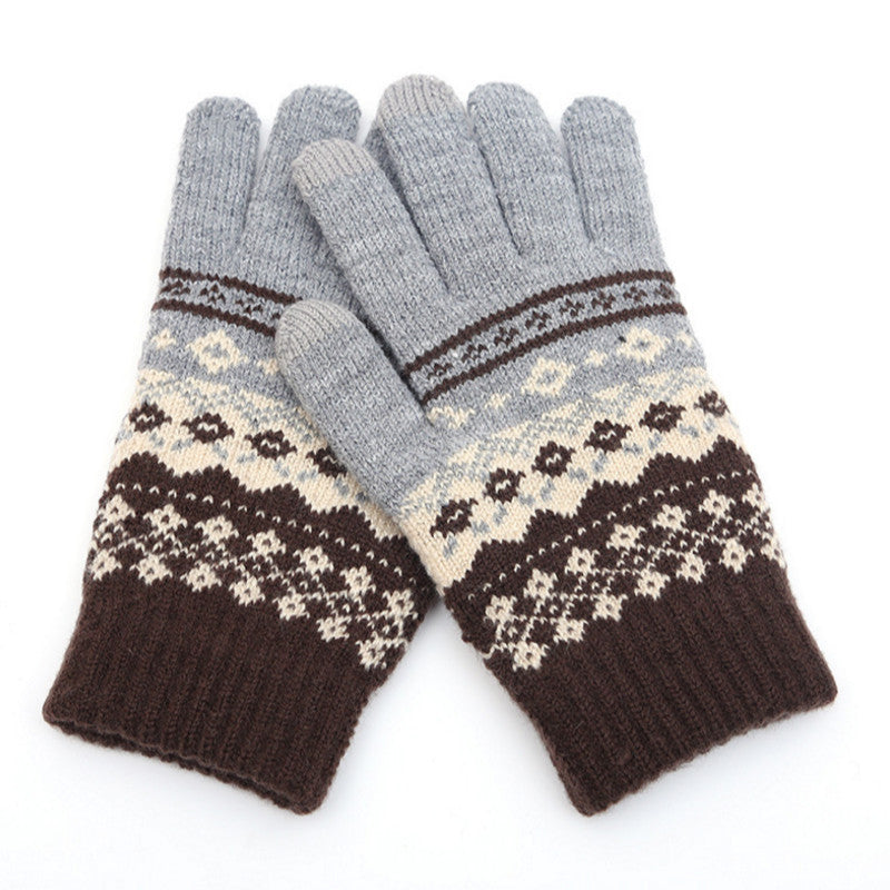 Couple de gants tricotés pour écran tactile