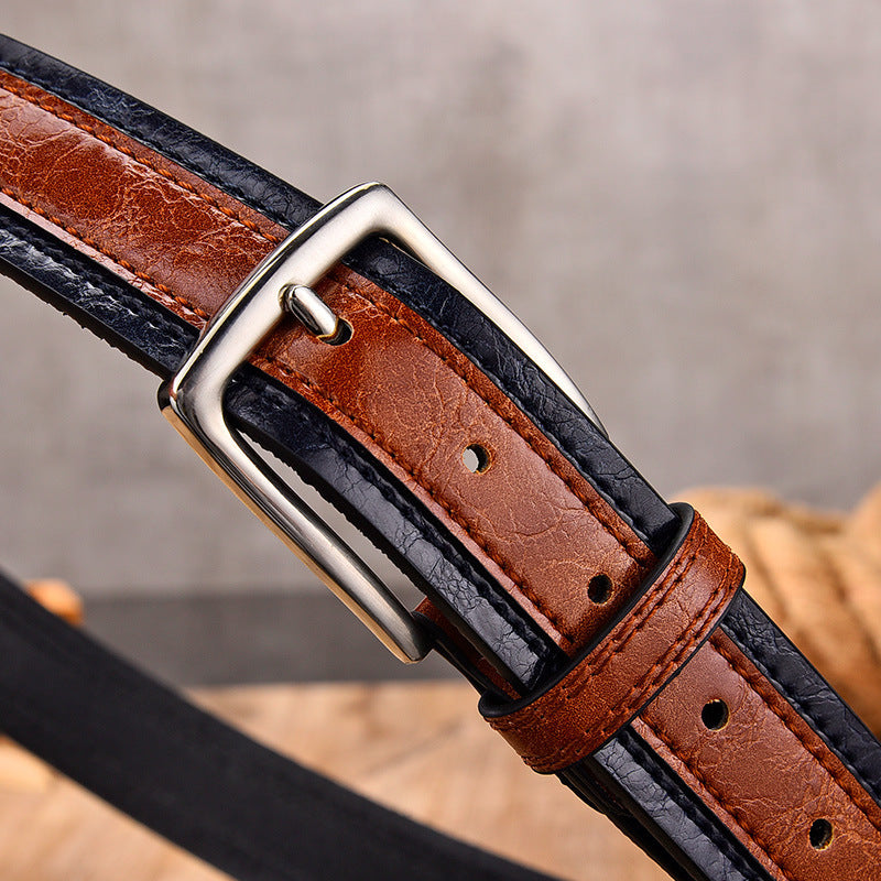 Color Match Casual Belt for Men