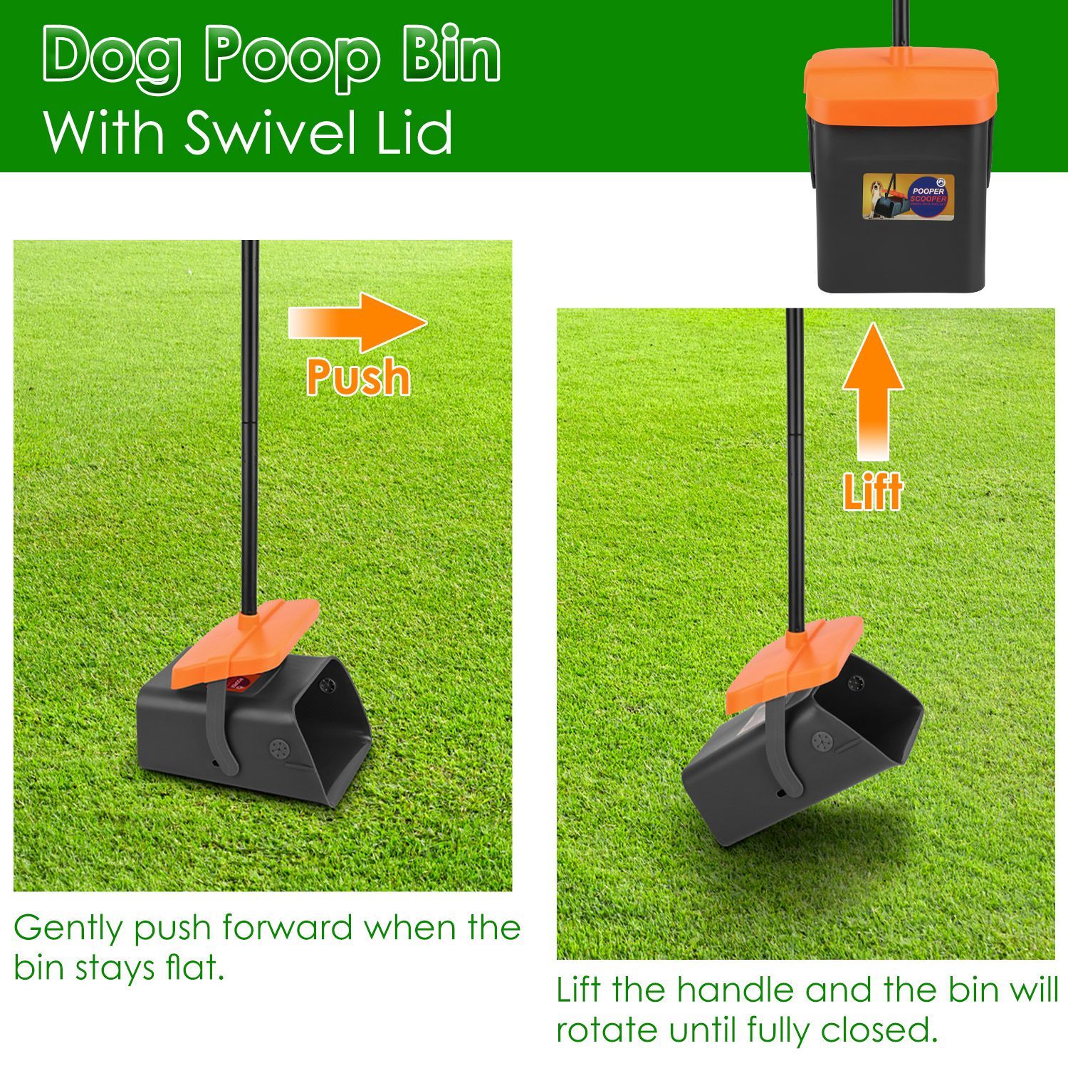 Pooper Scooper Kit with Rake & Bin