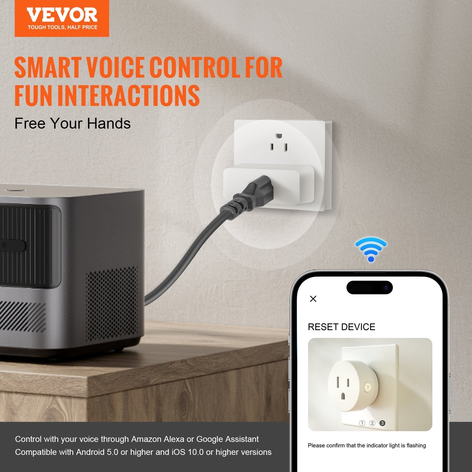 VEVOR 4er-Pack Smart Plug Sprachsteuerung