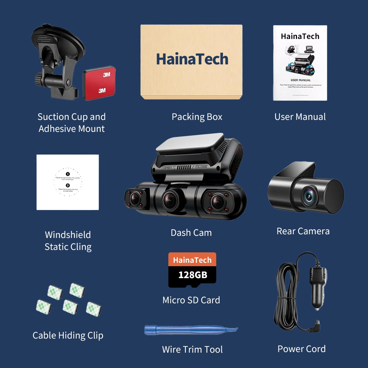 Hainatech 360° 4-Channel Dash Cam with GPS