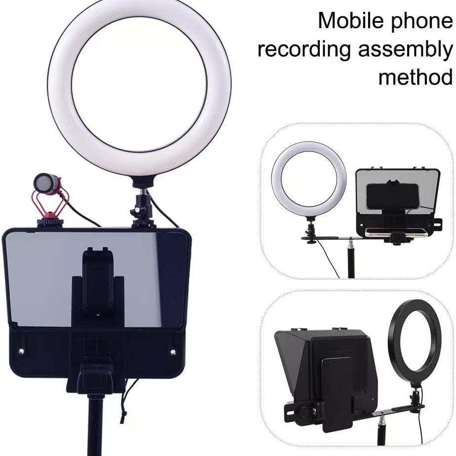 Portable Smartphone SLR Teleprompter Kit