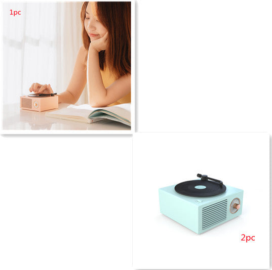 Mini haut-parleur phonographe Bluetooth rétro