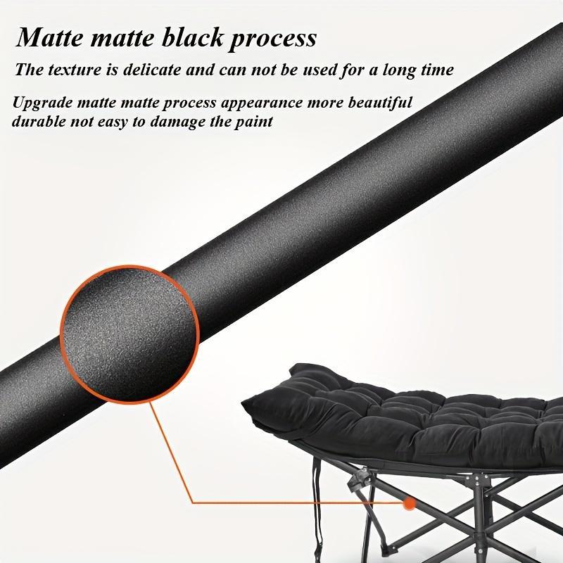 Black Heavy Duty Foldable Camp Cot