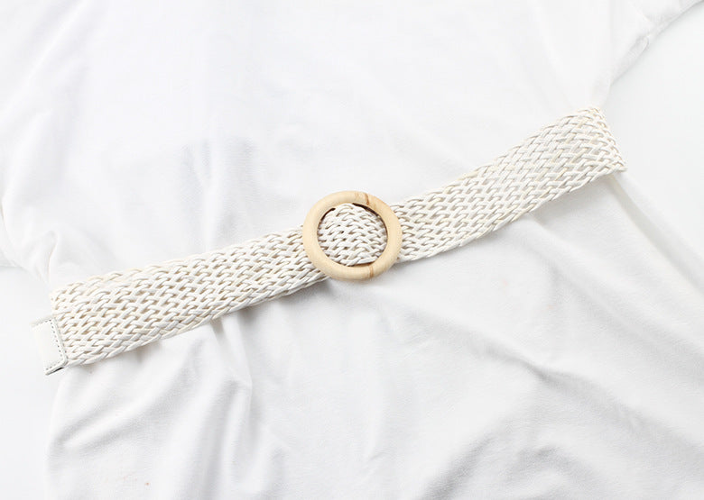 Cotton Linen Wide Girdle Waist Belt
