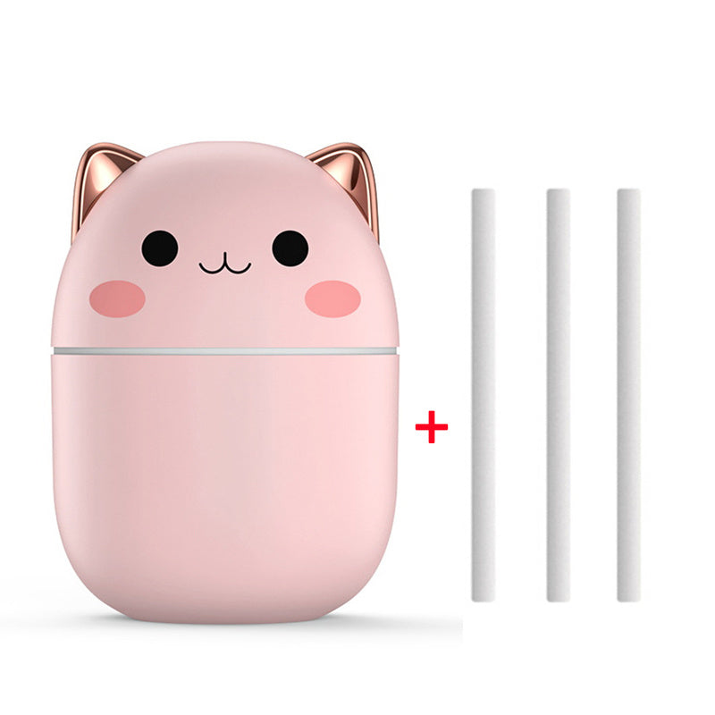 Cute Cat USB Air Humidifier with LED Mist