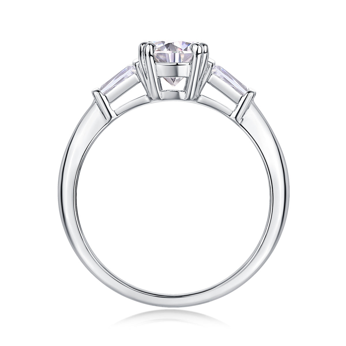 Classic Moissanite Silver Wedding Ring