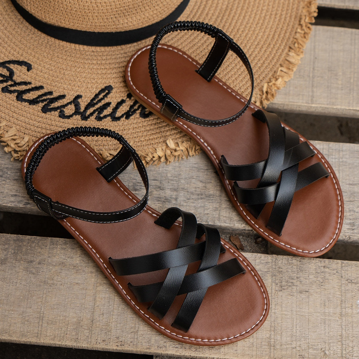 Women's Fashion Flat Bottomed Korean Sandals