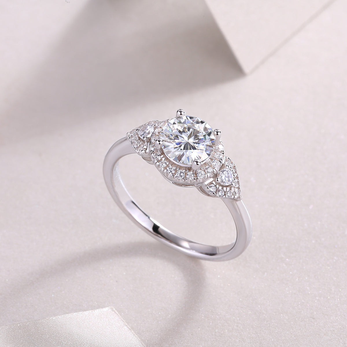 Luxury Large Moissanite Wedding Ring
