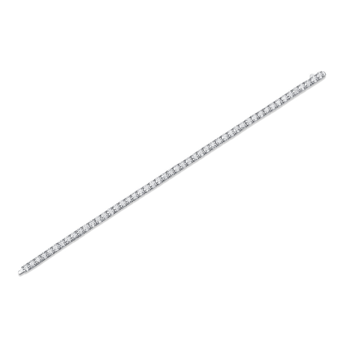 Unique Mosan Diamond Silver Bracelet