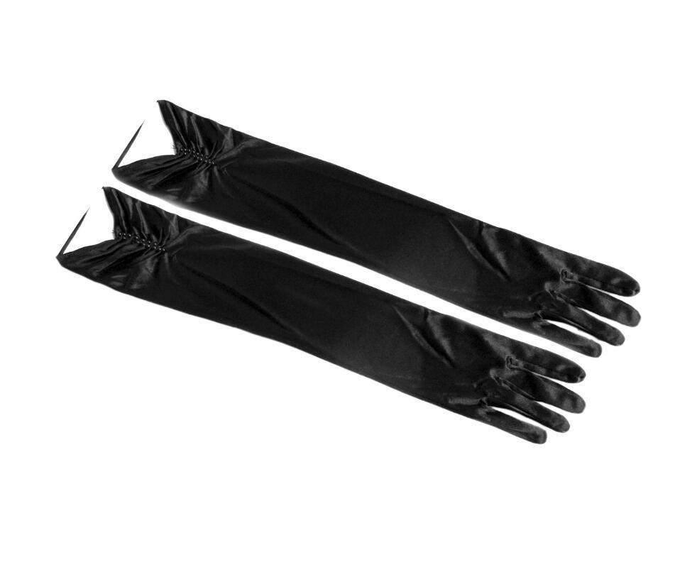Perlenbesetzte Satin-Brauthandschuhe