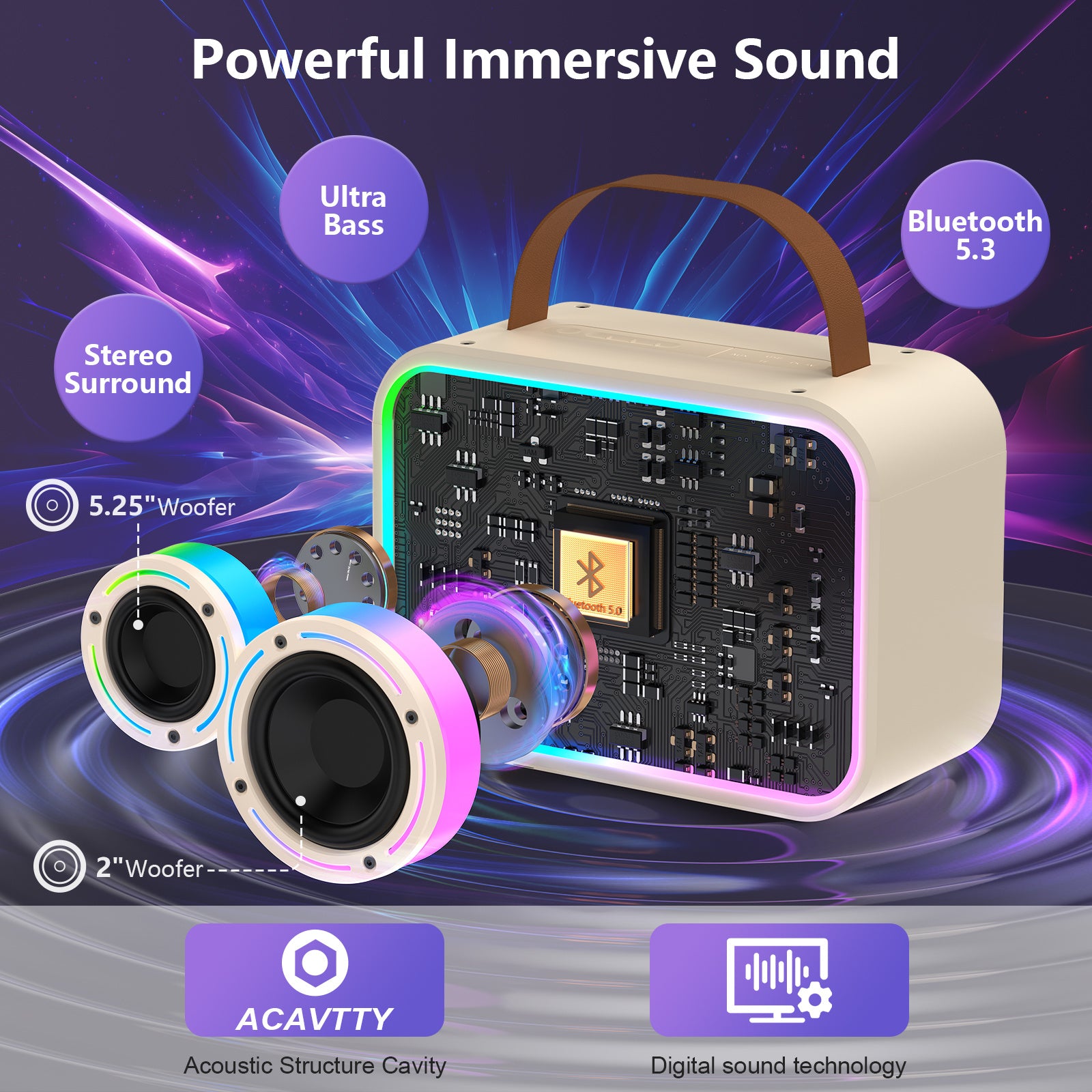 JYX D30 Karaoke mit Bluetooth und Lichtern