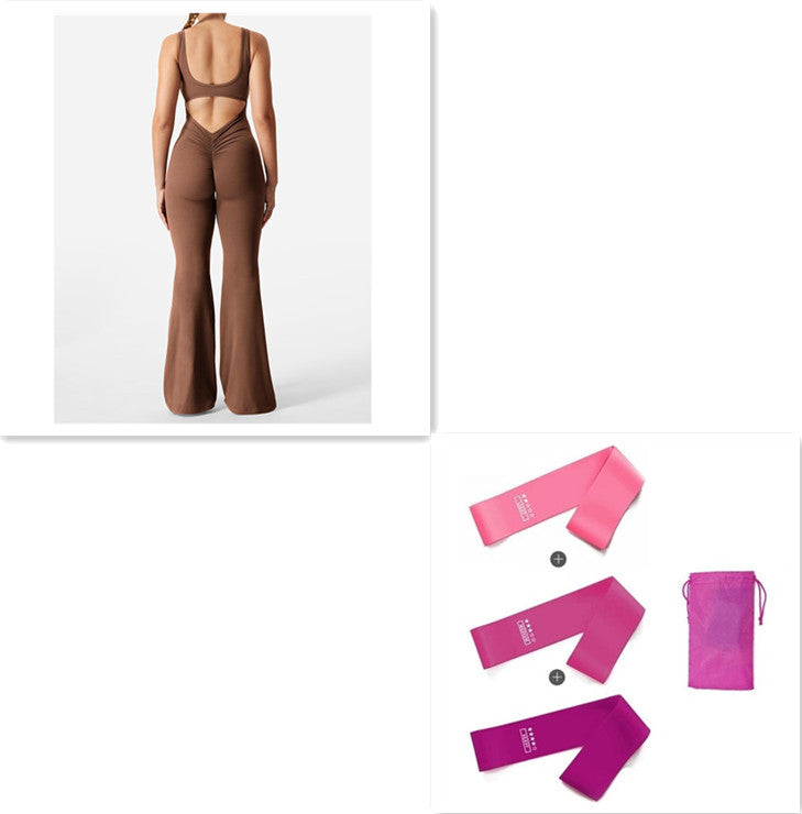 Slim Fit Backless Hip Raise Jumpsuit