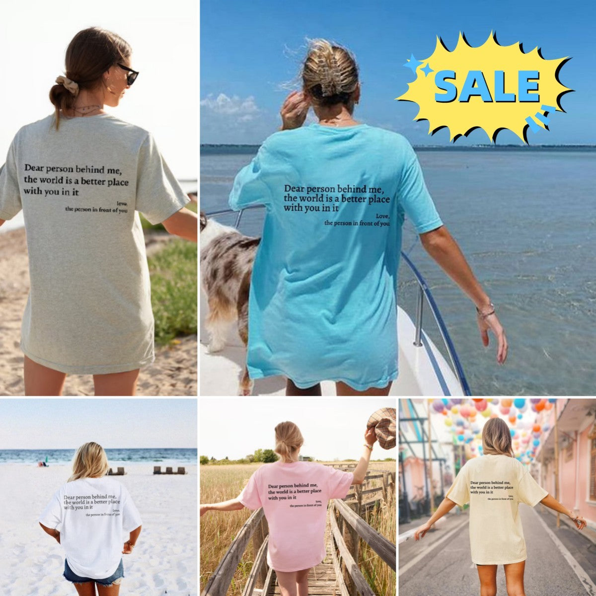 Women’s Letter Print Slogan Tee